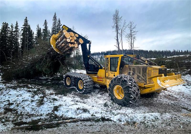 Tractor hydraulic fittings logging industry application
