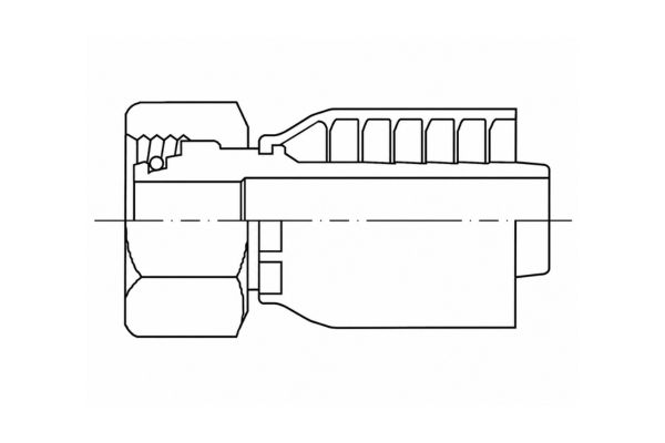 metric 24° oring crimp fitting