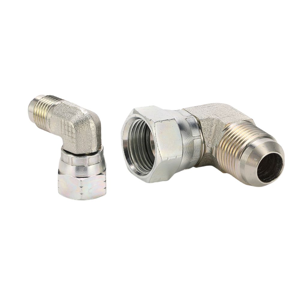Gator 08U-670 Hydraulic Hose Fitting – 1/2" Hose, 90° Elbow, 5/8" Female JIC, Steel
