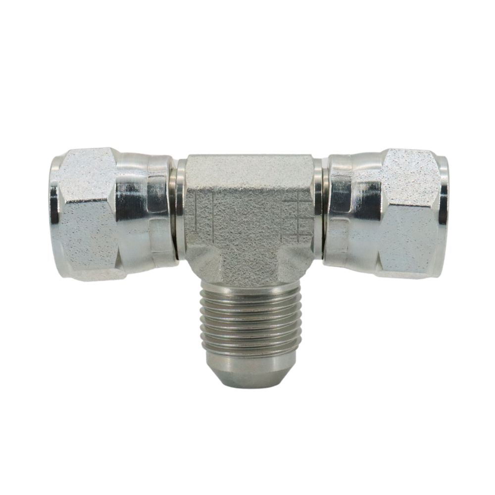 CJ JIC tee hydraulic fitting