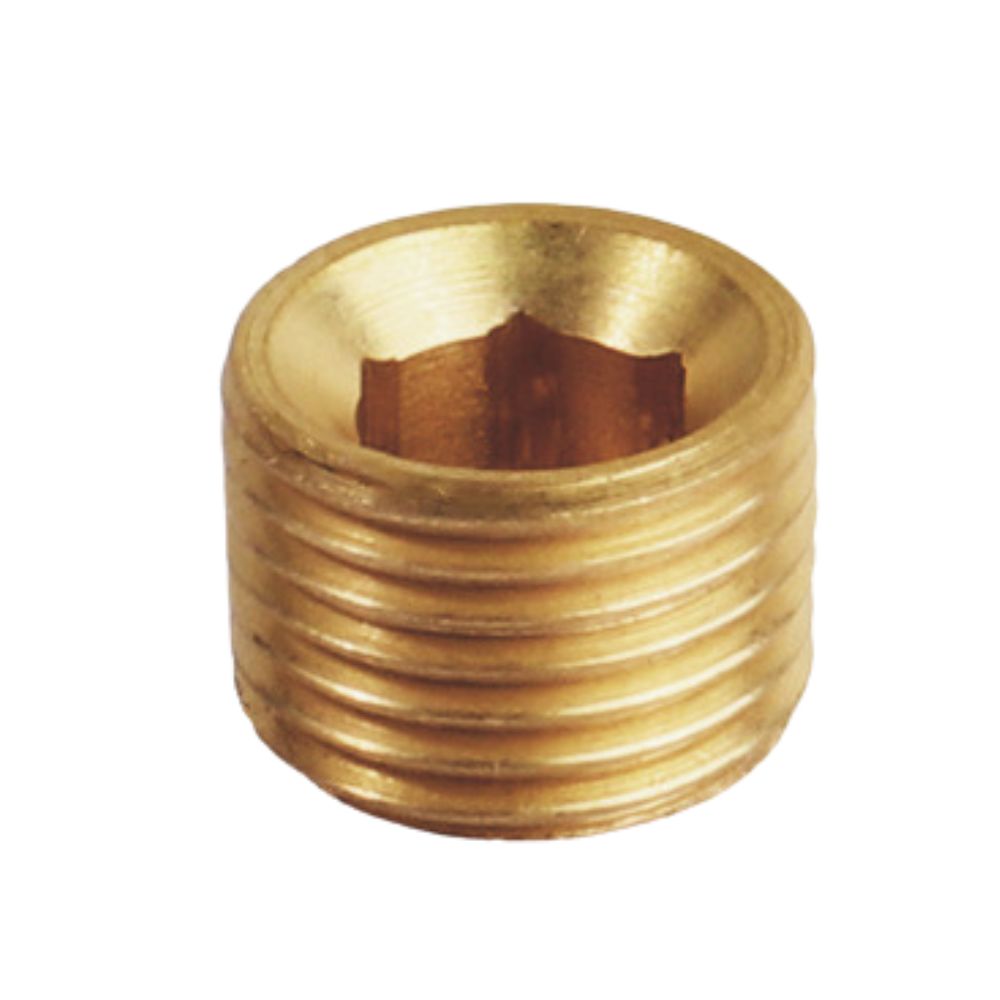 thumbnail image 2 of Brass Hex Counter Sunk Plug NPT Male Pipe Fitting Plug Set - Buy In Bulk 2 of 14