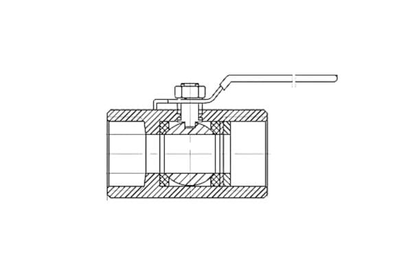 Standard Port Ball Valve drawing