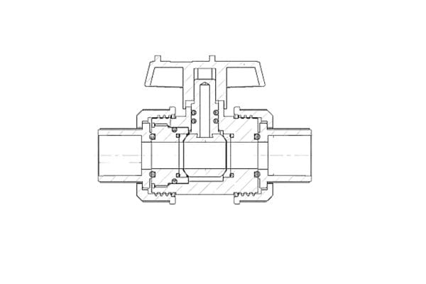 turnnion Ball Valve drawing