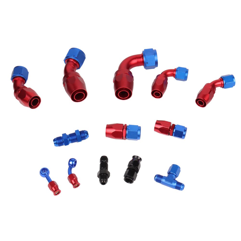 45° Push-On Hose End Fuel Fitting – JIC AN-6, AN-8, AN-10 – Fast Flow