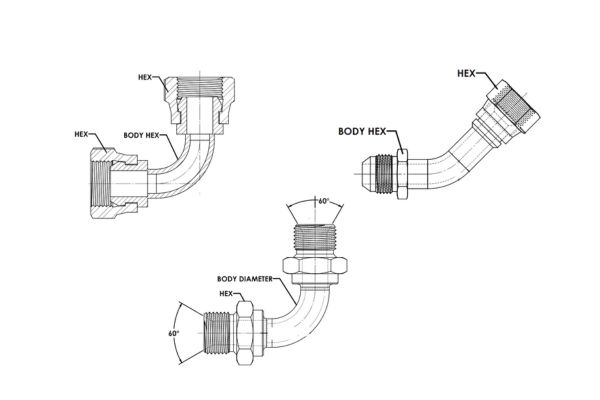 Hydraulic swept Adapter sizes