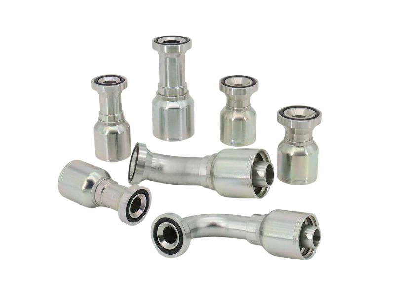 Flange crimp on Hydraulic fitting Topa
