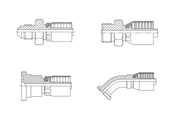 One piece Hydraulic Fitting component