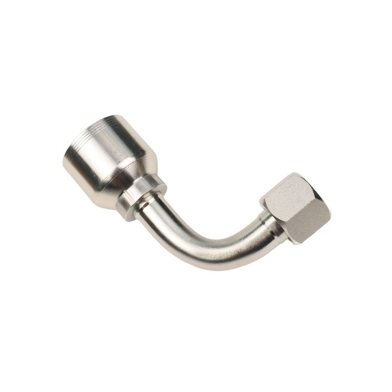 90° 4 Wire Female JIC 37° Swivel Crimp Fitting