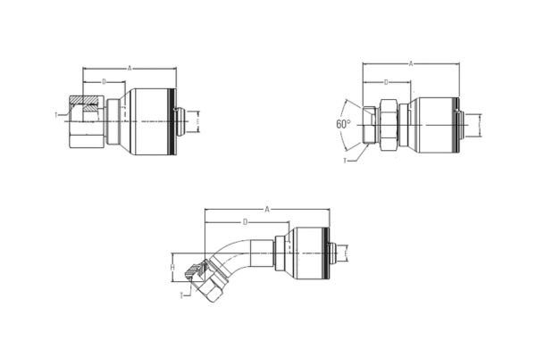 crimp hydraulic fitting design