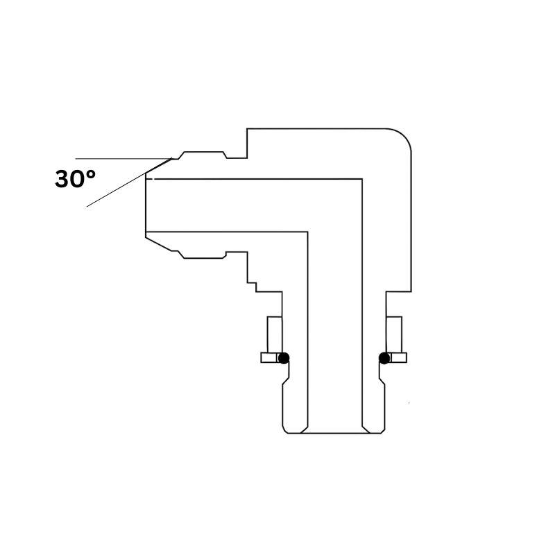 Male Komatsu to BSPP Male Adjustable 90° Elbow