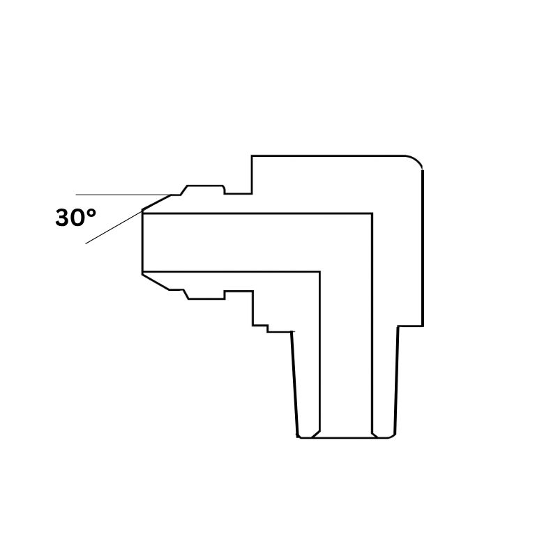 Male Komatsu to Male BSPT 90° Elbow