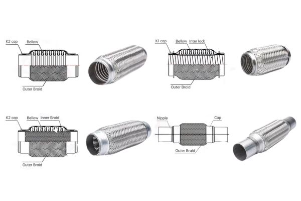 universal flex pipe exhaust Types