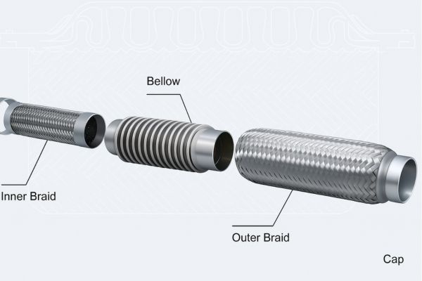 universal flex pipe exhaust component