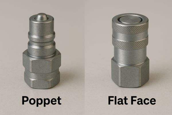 poppet valve vs ball-locking quick coupling