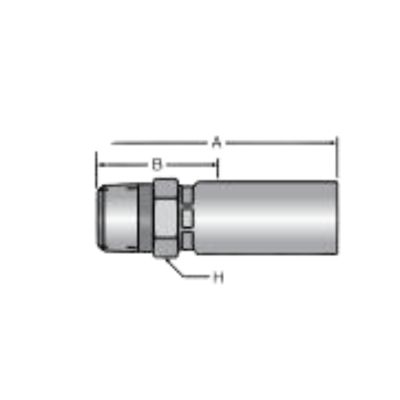 10158 crimp style hydraulic hose fitting drawing Topa