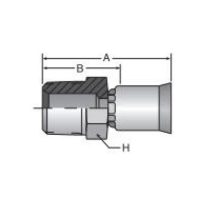 10191N crimp hydraulic fittings drawing Topa