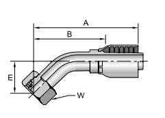 10C43 hydraulic crimp fitting Drawing Topa