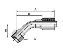 1B143 hydraulic hose crimp fittings Drawing Topa