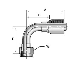 1B243 hydraulic crimp fittings Drawing Topa