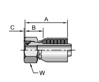1C943 hydraulic crimp fittings manufacturers Drawing Topa