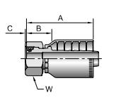 1C978 metric hydraulic crimp fittings drawing Topa