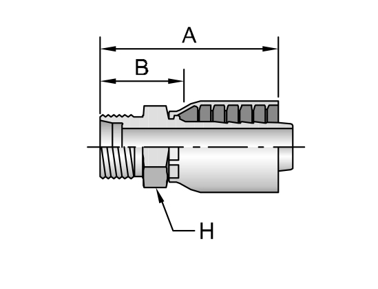 1D243 crimp on hydraulic fittings Drawing Topa