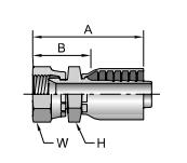 1FU43 crimp hydraulic fitting Drawing Topa