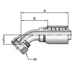 1J777 hydraulic crimp fitting drawing Topa