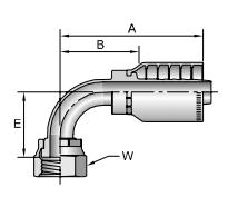 1J978 crimp hydraulic hose fittings drawing Topa
