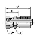 1MU43 crimp style hydraulic hose fitting Drawing Topa