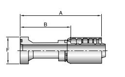 1XA77 crimp on hydraulic fittings drawing Topa