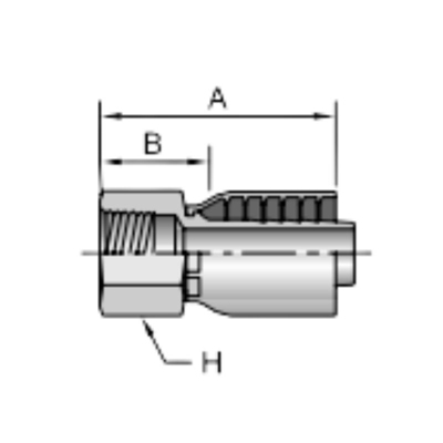 10243 Hydraulic Hose Crimp Fittings Drawing