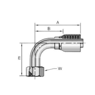 11C43 one piece hose fitting Drawing Topa
