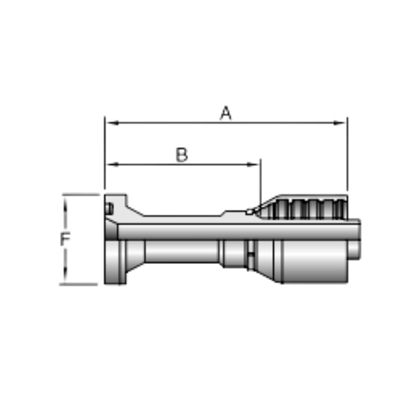 16A43 Crimp Hydraulic Hose Fittings Drawing