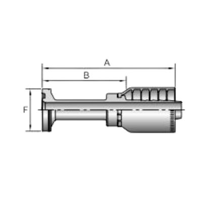 16A78 hydraulic hose crimp fittings drawing Topa