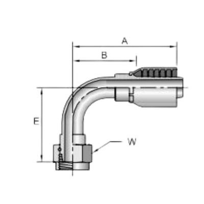 1B243 hydraulic crimp fittings Drawing Topa