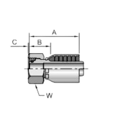 1C943 hydraulic crimp fittings manufacturers Drawing Topa