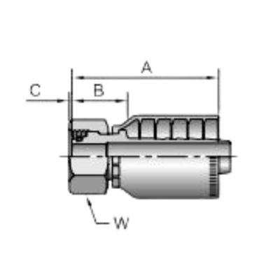 1C978 metric hydraulic crimp fittings drawing Topa
