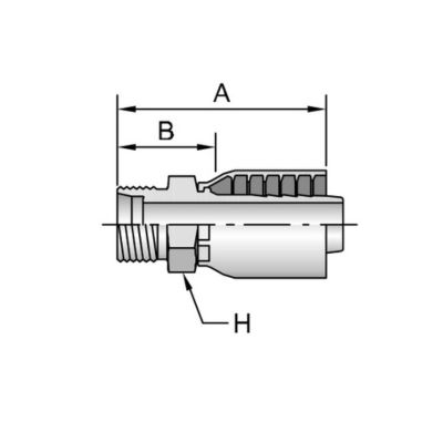 1D243 crimp on hydraulic fittings Drawing Topa