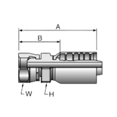 1GU77 crimping hydraulic hose fittings Drawing Topa