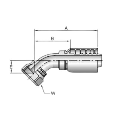 1J777 hydraulic crimp fitting drawing Topa