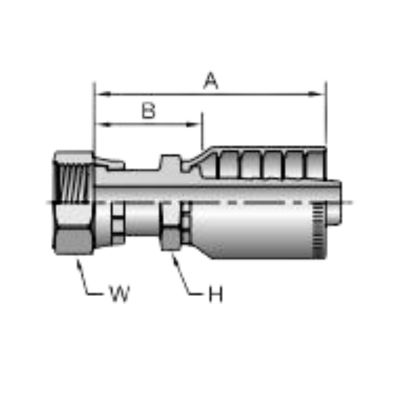 1JS78 hydraulic crimp fittings drawing Topa