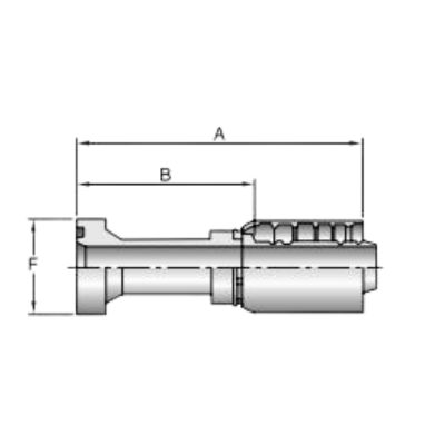 1XA77 crimp on hydraulic fittings drawing Topa