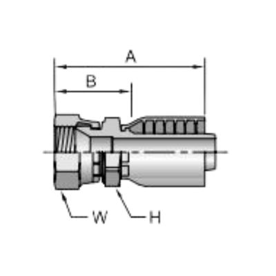 1XU43 metric hydraulic crimp fittings Drawing Topa