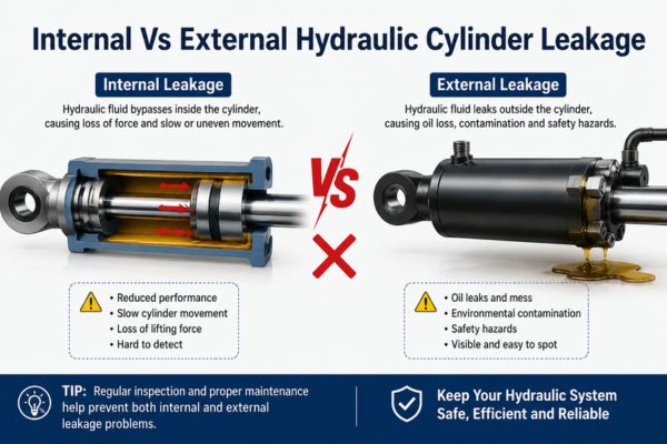 internal vs external hydraulic cylinder leak