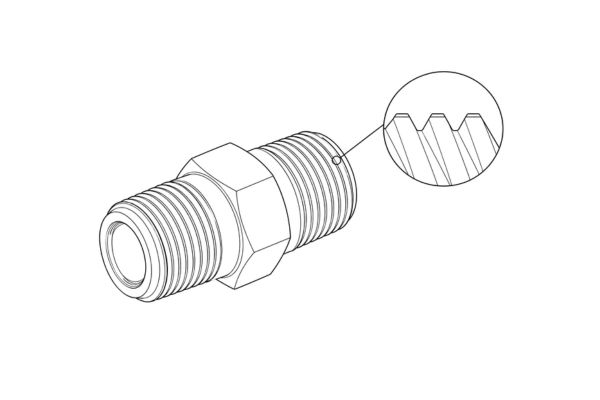 Flat Thread Crest hydraulic fittings