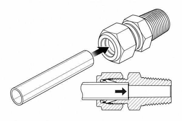 put tube in ferrule fittings