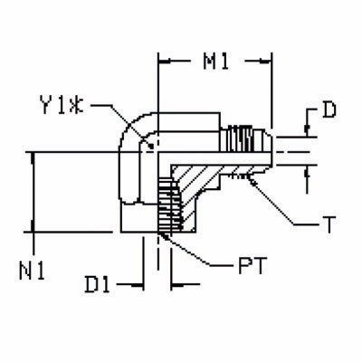 2502 JIC Fittings Drawing Topa