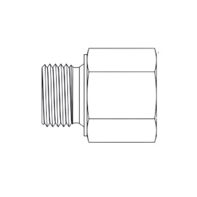 3455 BSP Hydraulic Adapter Fitting drawing