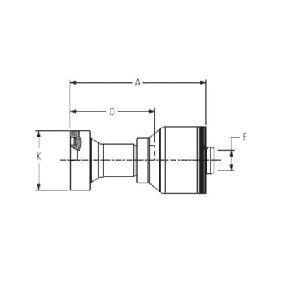 Flange One Piece Hose Fitting drawing Flange One Piece Hose Fitting drawing